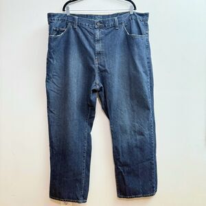 Nautica Mens Tag Size 46 x 32 Medium Wash Straight Leg Relaxed Denim Blue Jeans